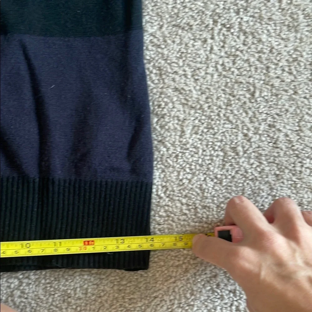 French Connection Black and Gray Striped Sweatshirt